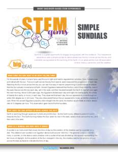 SHORT DISCOVERY-BASED STEM EXPERIENCES  STEM gems Brought to you by the NATIONAL