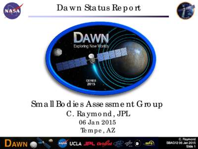 Dawn Mission Planning Status