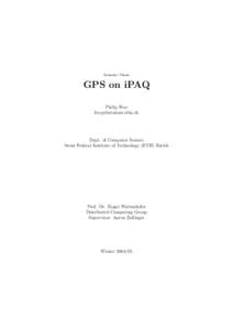 Semester Thesis  GPS on iPAQ Philip Frey 