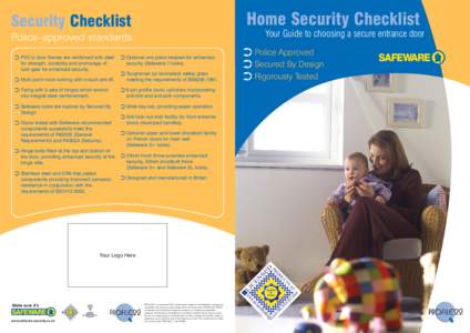 Home Security Checklist  Security Checklist Your Guide to choosing a secure entrance door