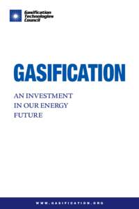 Gasification An Investment in Our Energy Future  w w w . g a s i f i c a t i o n . o r g