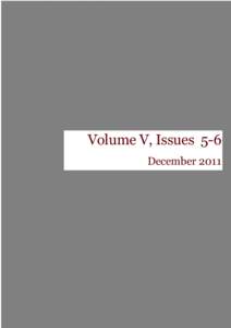 Volume V, Issues 5-6 December 2011 PERSPECTI VES O N TERRORISM 	
    	
  
