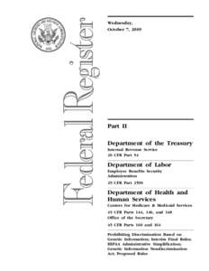 Wednesday, October 7, 2009 Part II Department of the Treasury Internal Revenue Service