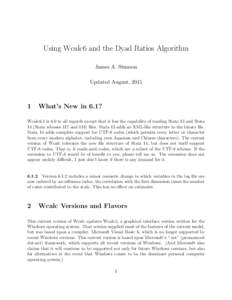 Using Wcalc6 and the Dyad Ratios Algorithm James A. Stimson Updated August, 2015 1