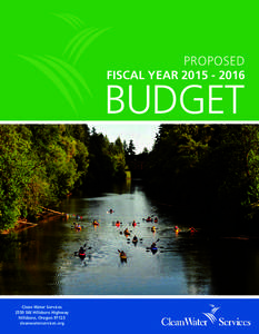 PROPOSED FISCAL YEARBUDGET  Clean Water Services