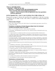 Countervailing duties / United States Code / International trade / Business / Dumping