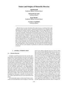 Bischoff et al.: Nature and Origins of Meteoritic Breccias  679