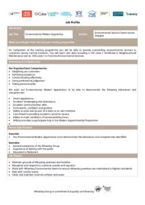 Job Profile Job Details Job Title Environmental Modern Apprentice