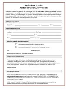 Microsoft Word - Professional Practice Academic Division Approval Form.docx