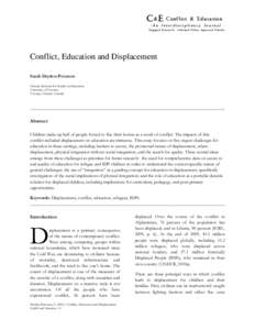 C&E  Conflict & Education -An Interdisciplinary Journal -