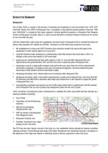 Macquarie Park Traffic Study Final Report EXECUTIVE SUMMARY Background City of Ryde (CoR) is currently in the process of amending and translating its Local Environment Plan (LEP), DCP