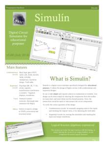 Presentation brochure  Simulín Simulín Digital Circuit