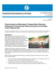 Future Impact on Minnesota Transportation Revenue Collection of Commercial Fleet Conversion from Diesel Fuel to Natural Gas