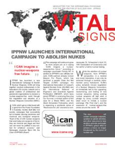 NEWSLETTER FOR THE INTERNATIONAL PHYSICIANS FOR THE PREVENTION OF NUCLEAR WAR (IPPNW) VOL. 18 ISSUEVITAL