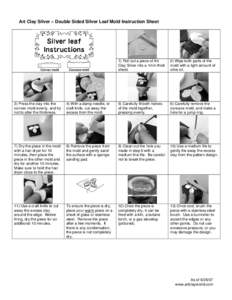 Art Clay Silver – Double Sided Silver Leaf Mold Instruction Sheet