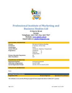        Professional	Institute	of	Marketing	and