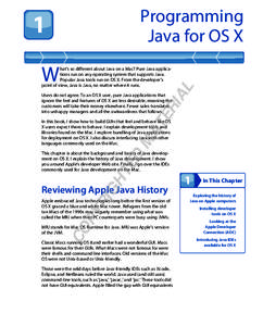 Programming Java for OS X W  AL