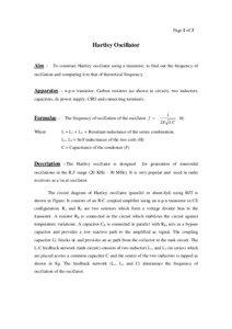 Page 1 of 3  Hartley Oscillator