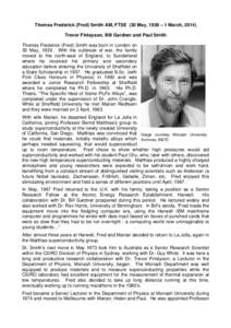 Microsoft Word - Obituary - T F  Smith AM, FTSE_Australian Physics.docx