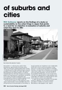 of suburbs and cities Will Galloway  Will Galloway reports on the findings of a study on