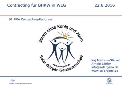 Contracting für BHKW in WEGKEA Contracting-Kongress