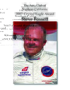 The Aero Club of Northern California 2007 Crystal Eagle Award  Steve Fossett