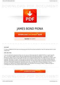BOOKS ABOUT JAMES BOND PIONA  Cityhalllosangeles.com JAMES BOND PIONA