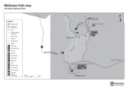 Wallaman Falls map, Girringun National Park