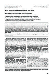 Ahead of print online version Folia Parasitologica 61 [3]: 189–194, 2014 © Institute of Parasitology, Biology Centre ASCR http://folia.paru.cas.cz/