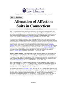 Alienation of Affection Suits in Connecticut