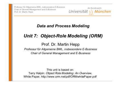 Data modeling / Computing / Object-role modeling / Entityrelationship model / Conceptual schema / EXPRESS / Conceptual model / Diagram / Business process modeling