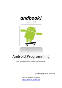 andbook! release.002 Android Programming with Tutorials from the anddev.org-Community.