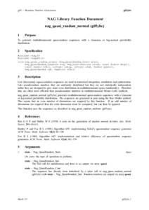 g05 – Random Number Generators  g05ybc NAG Library Function Document nag_quasi_random_normal (g05ybc)