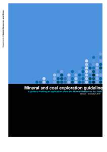 Mineral and coal exploration guideline