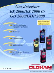 Gas detectors EX 2000/EX 2000 C/ GD 2000/GDP 2000 Gas Discrimination (GD[removed]GDP 2000)