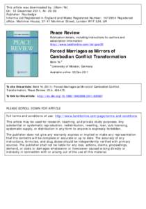 This article was downloaded by: [Beini Ye] On: 12 December 2011, At: 20:00 Publisher: Routledge Informa Ltd Registered in England and Wales Registered Number: [removed]Registered office: Mortimer House, 37-41 Mortimer Str