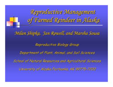 Microsoft PowerPoint - Repro manag in reindeer.ppt