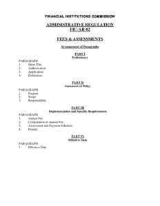Microsoft Word - Final Reg A02-Fees & Assessments v2-jjv.doc