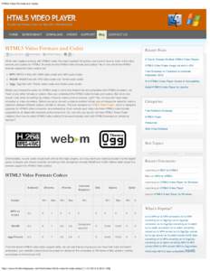 HTML5 Video Formats and Codec