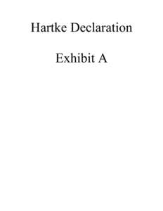 Hartke Declaration Exhibit A Curriculum Vitae Name: Address: