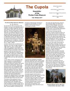 (The Cupola Newsletter of the Pardee Home Museum