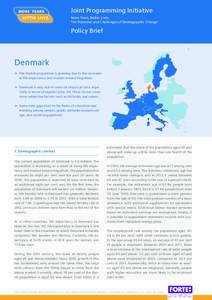 Demography / Human geography / Ageing / Economy / Gerontology / Population / Retirement / Old age / Pension / Longitudinal study / Denmark / Survey methodology