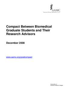 Compact Between Biomedical Graduate Students and Their Research Advisors