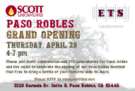 PASO ROBLES GRAND OPENING THURSDAY, APRILpm