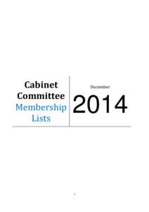 Cabinet Committee Membership Lists  December