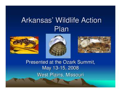 Arkansas’ Wildlife Action Plan