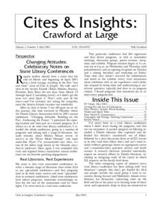 Cites & Insights: Crawford at Large Volume 1, Number 5: MayISSN