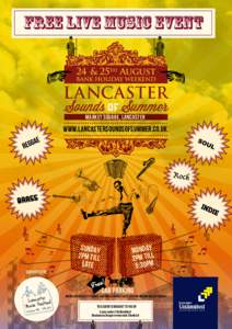 FREE LIVE MUSIC EVENT 24 & 25th August BANK HOLIDAY WEEKEND LANCASTER