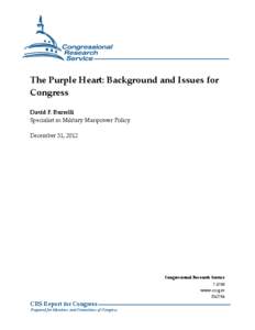 The Purple Heart: Background and Issues for Congress
