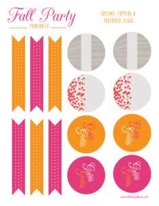 Fall Party  cupcake toppers & toothpick flags  PRINTABLES
